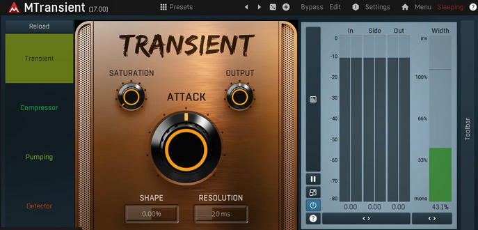 Meldaproduction MTransient Transfer Fee included in Total Price